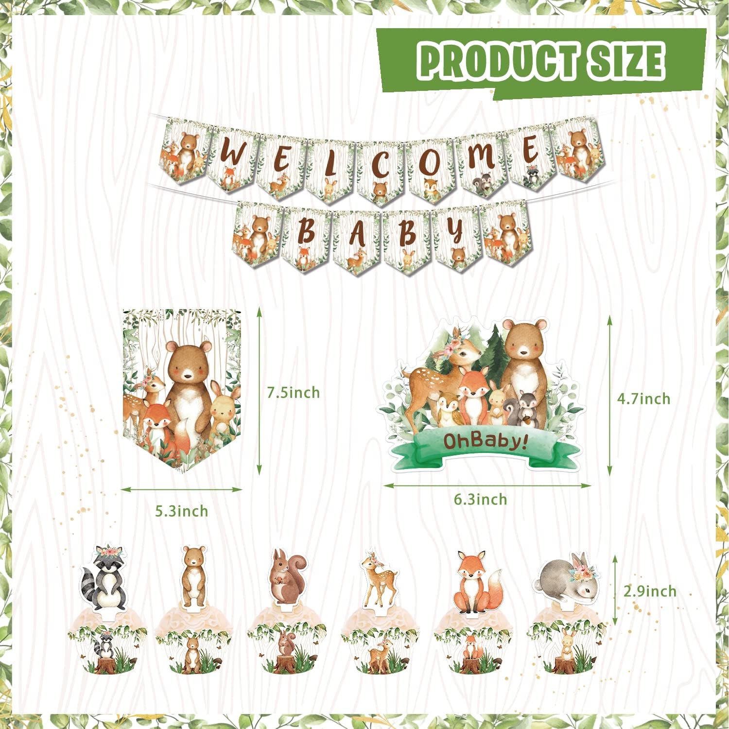 BORAMDO Paquete De Decoración De Baby Shower De