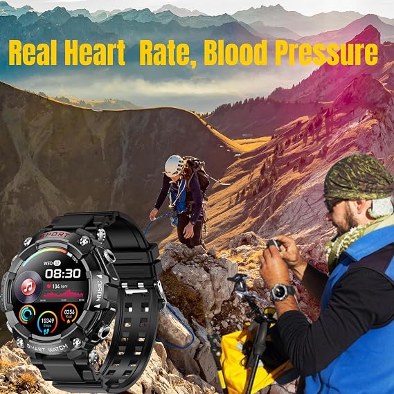 Smart Watch with Earbuds for Android iPhone,Fitness Tracker Watch with 1.52 HD Amoled Screen and Titanium Steel Dial, 5.0 Dual BT Call and HiFi 9D Sound
