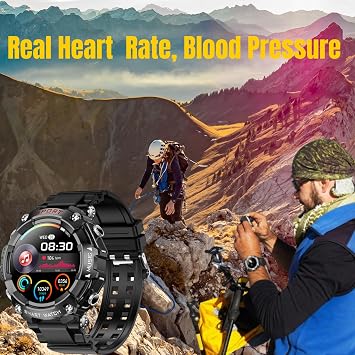 Smart Watch with Earbuds for Android iPhone,Fitness Tracker Watch with 1.52 HD Amoled Screen and Titanium Steel Dial, 5.0 Dual BT Call and HiFi 9D Sound