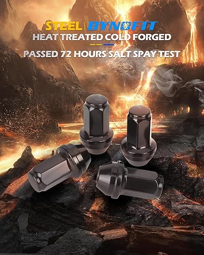 Vista 52 de Dynofit Tuercas de llanta de 0.472 in x 1.5 compatibles con Ford Lincoln, para fusión 2006-2019, Escape 2001-2019, enfoque 2012-2018, tuercas