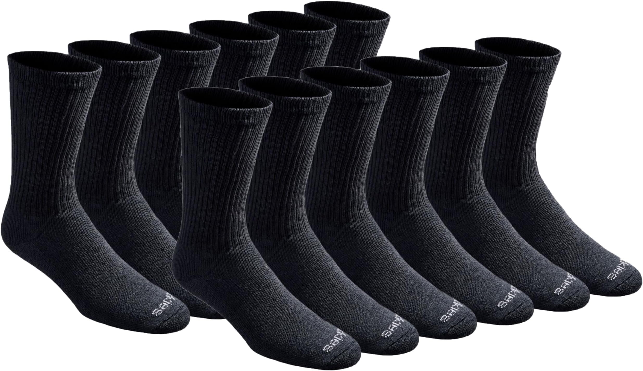 Men's Dri-Tech Original Moisture Control Crew Socks, Available in M-XXL (6, 12, 18 Pairs)