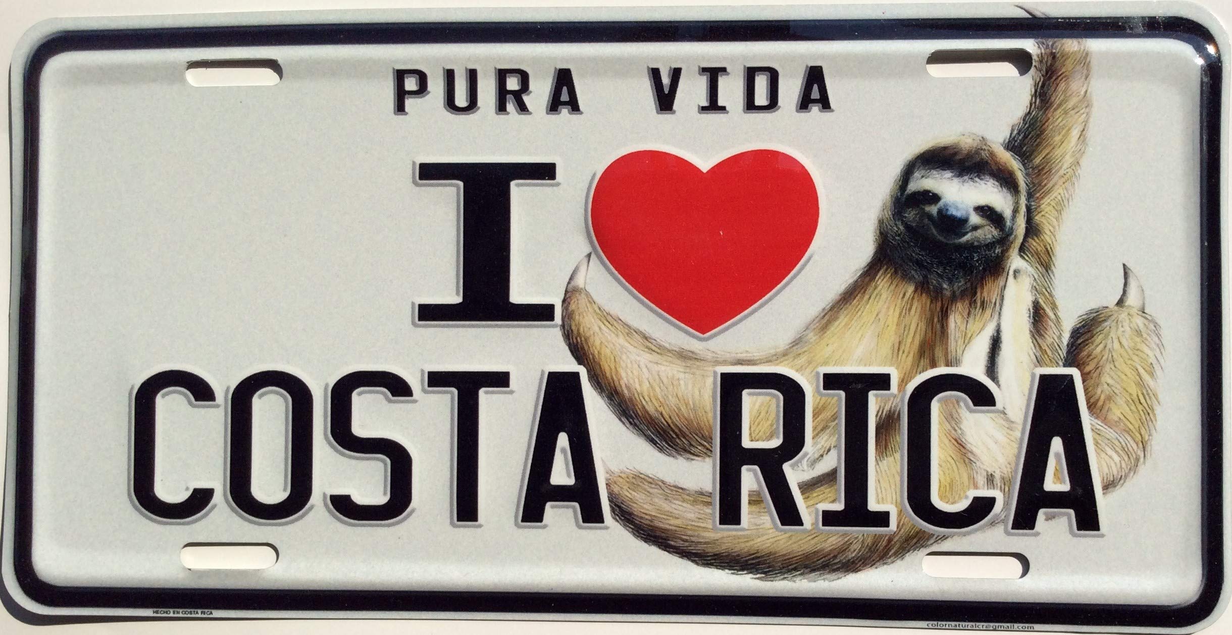 Color Natural Costa Rica Novelty License Plate Over 20 Unique Styles