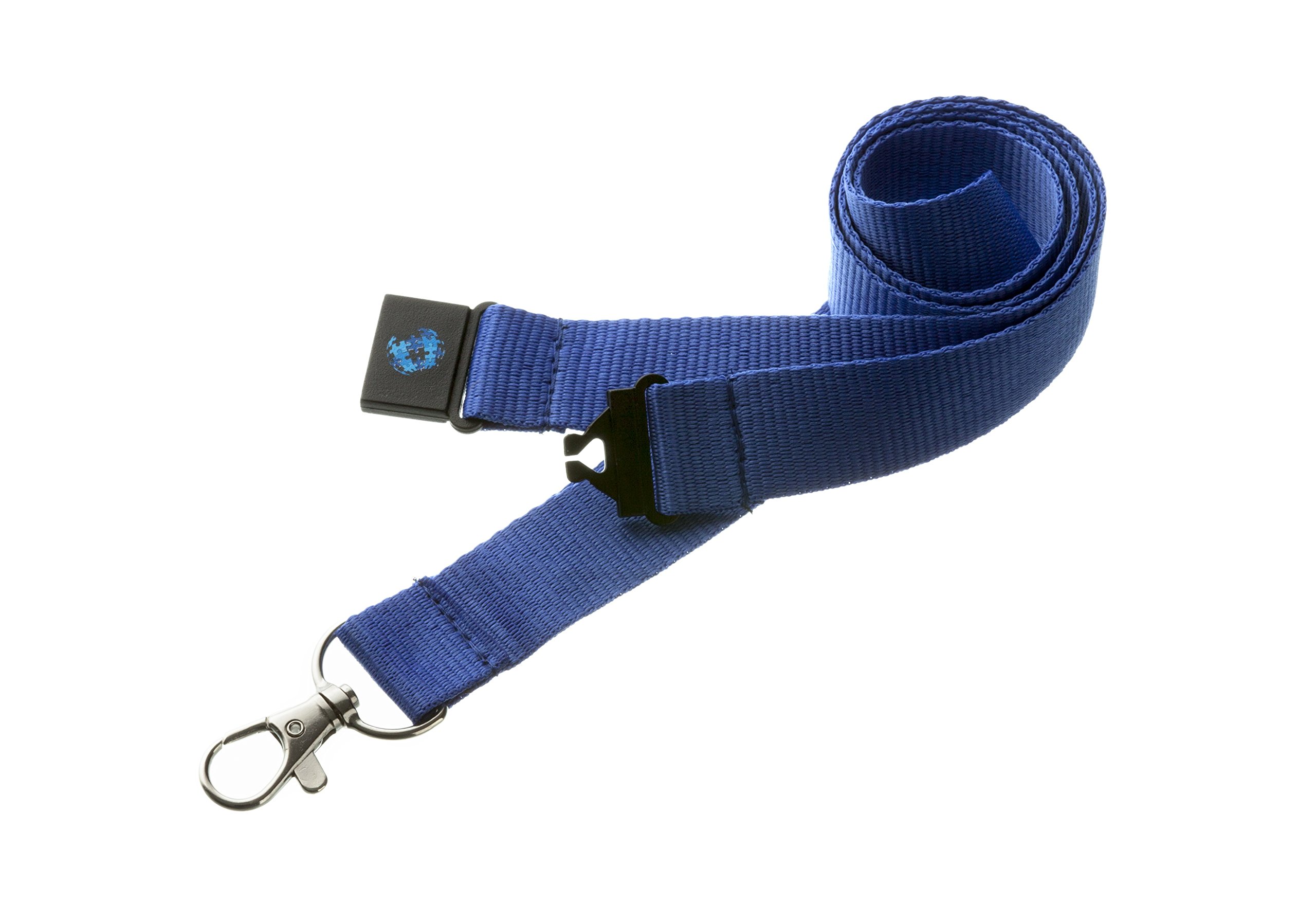 Pac Supplies Global Ltd 20mm Lanyard with Safety Break away and Metal clip - BLUE