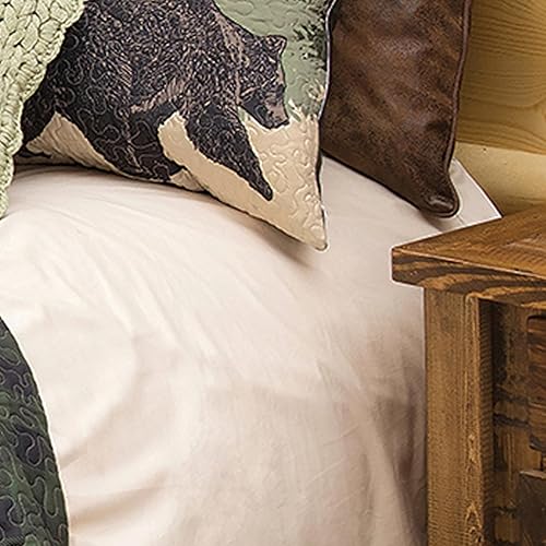 Miniatura 5 de BLACK FOREST DECOR Arrowhead - Juego de cama de oso a cuadros, tamaño Queen, ropa de cama rústica estilo cabaña, edredón de 90 x 90 pulgadas con