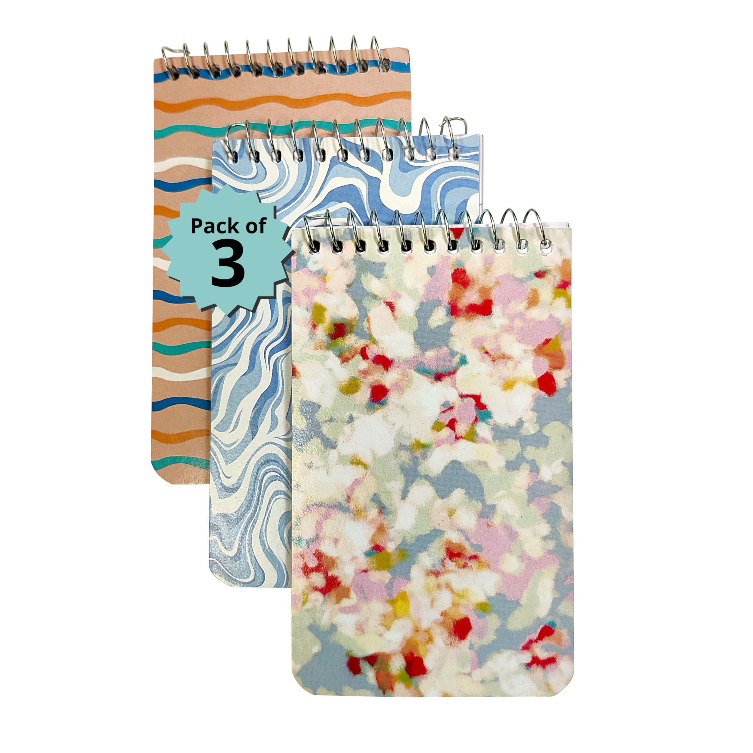 three leaf Memo Book 3X5 Wire Top Bound-3 Ct - 60 Sheets Pack Of 1 Total 3 Count