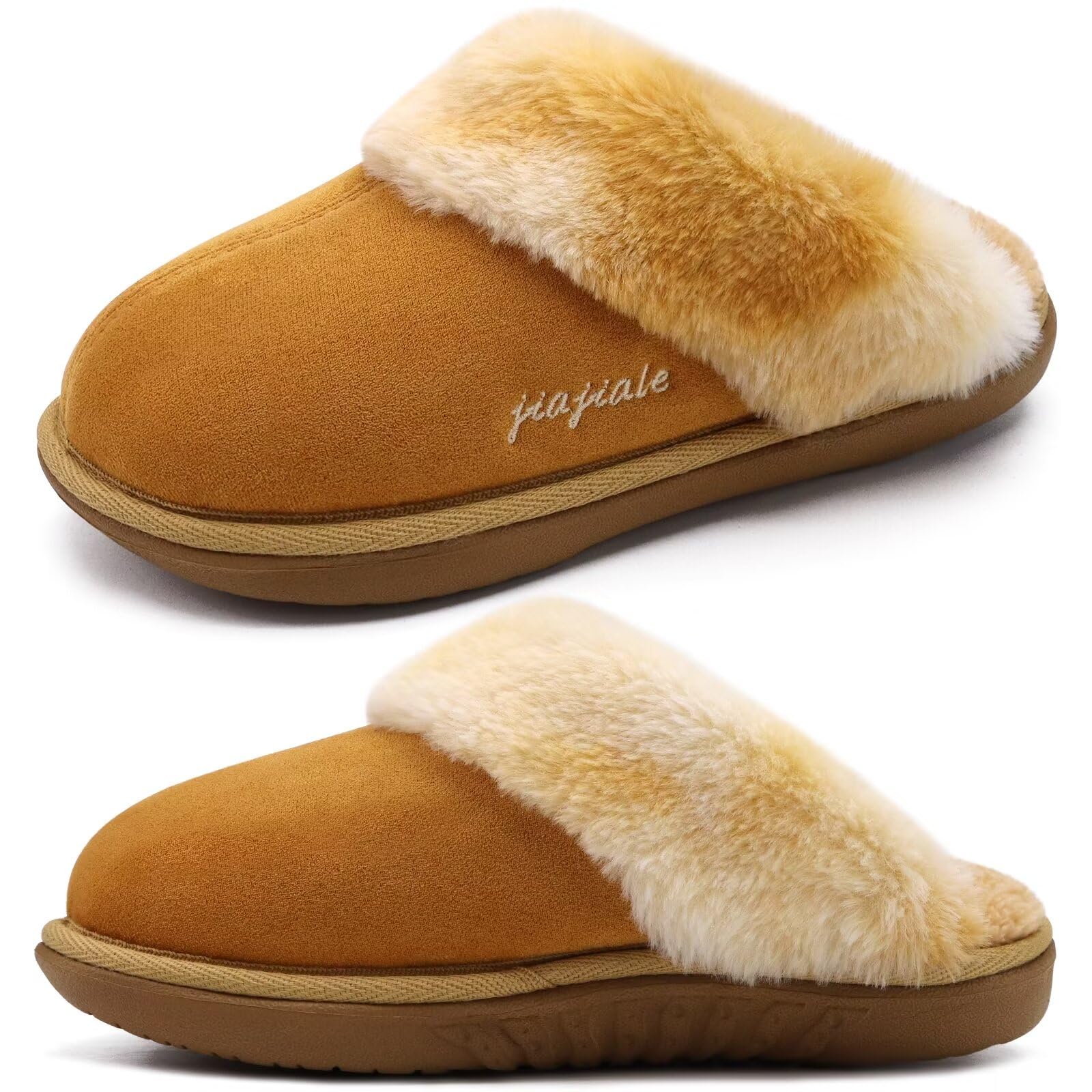 jiajiale Pantofole Donne Delle Accogliente Caldo Fluff Slipper Per Inverno Slip On Cuscino Morbido Memory Foam Scarpe Casa Con Suola In Gomma Dura Indoor Outdoor