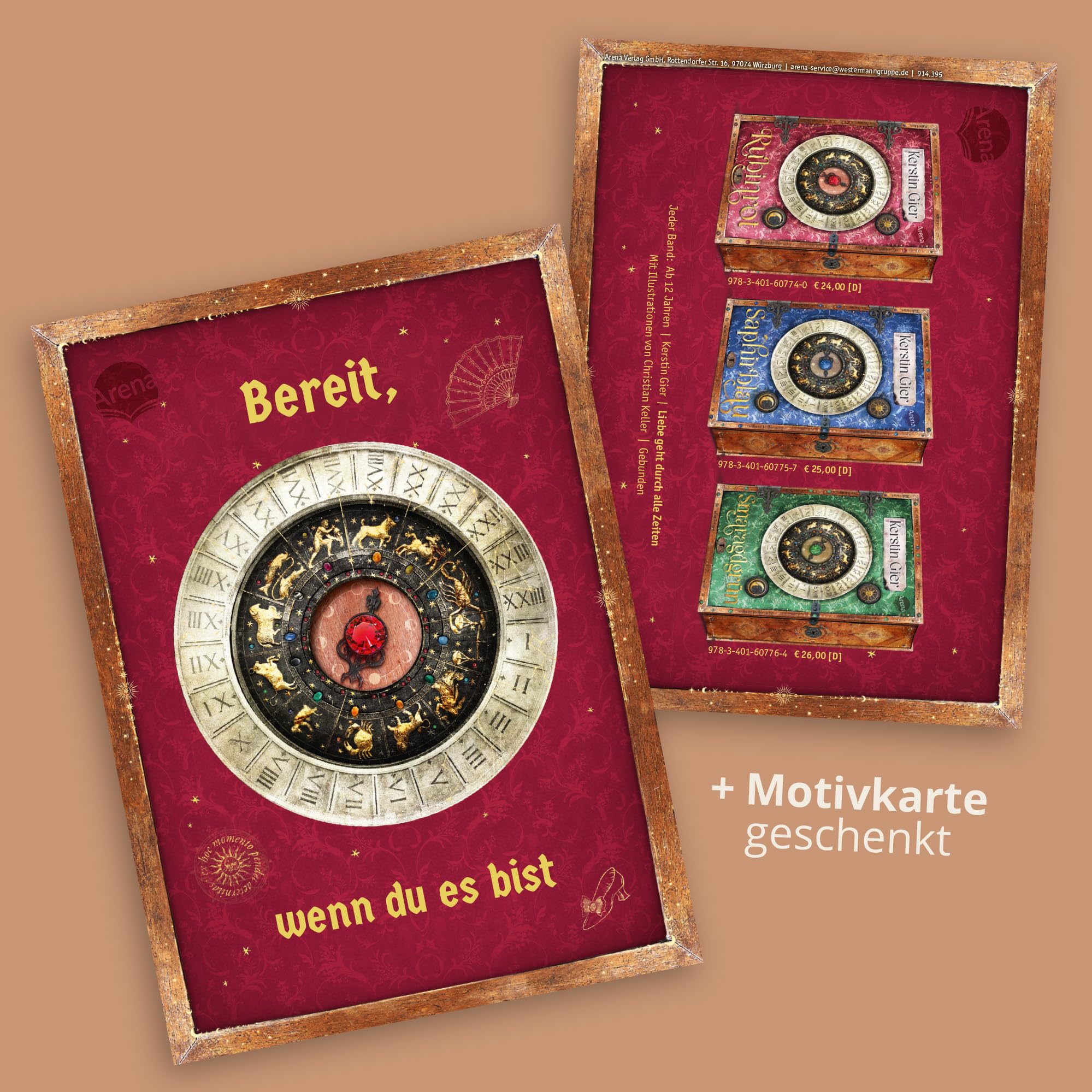 Liebe geht durch alle Zeiten Bücher Bundle – Rubinrot, Saphirblau, Smaragdgrün – 3er Buchset von Kerstin Gier mit exklusiver Karte – Zeitreise Fantasy-Romane für Jugendliche und junge Erwachsene