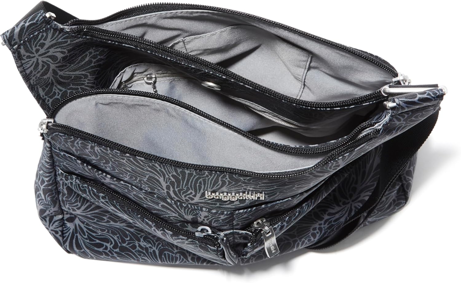 Baggallini Crossbody Travel Bag 11x8.5 Lightweight Water-resistant Nylon Handbag - Image 9