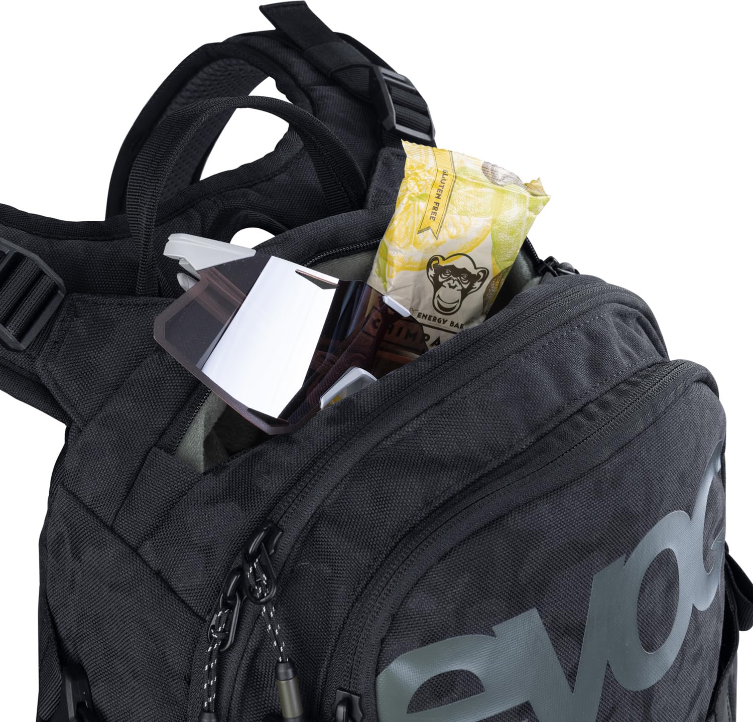 EVOC TRAIL BUILDER 35, zaino porta attrezzi (materiale Cordura, alette laterali extra larghe, spallacci imbottiti, inclusa copertura antipioggia, volume: 30l, dimensioni: 56 x 29 x 18 cm), Nero
