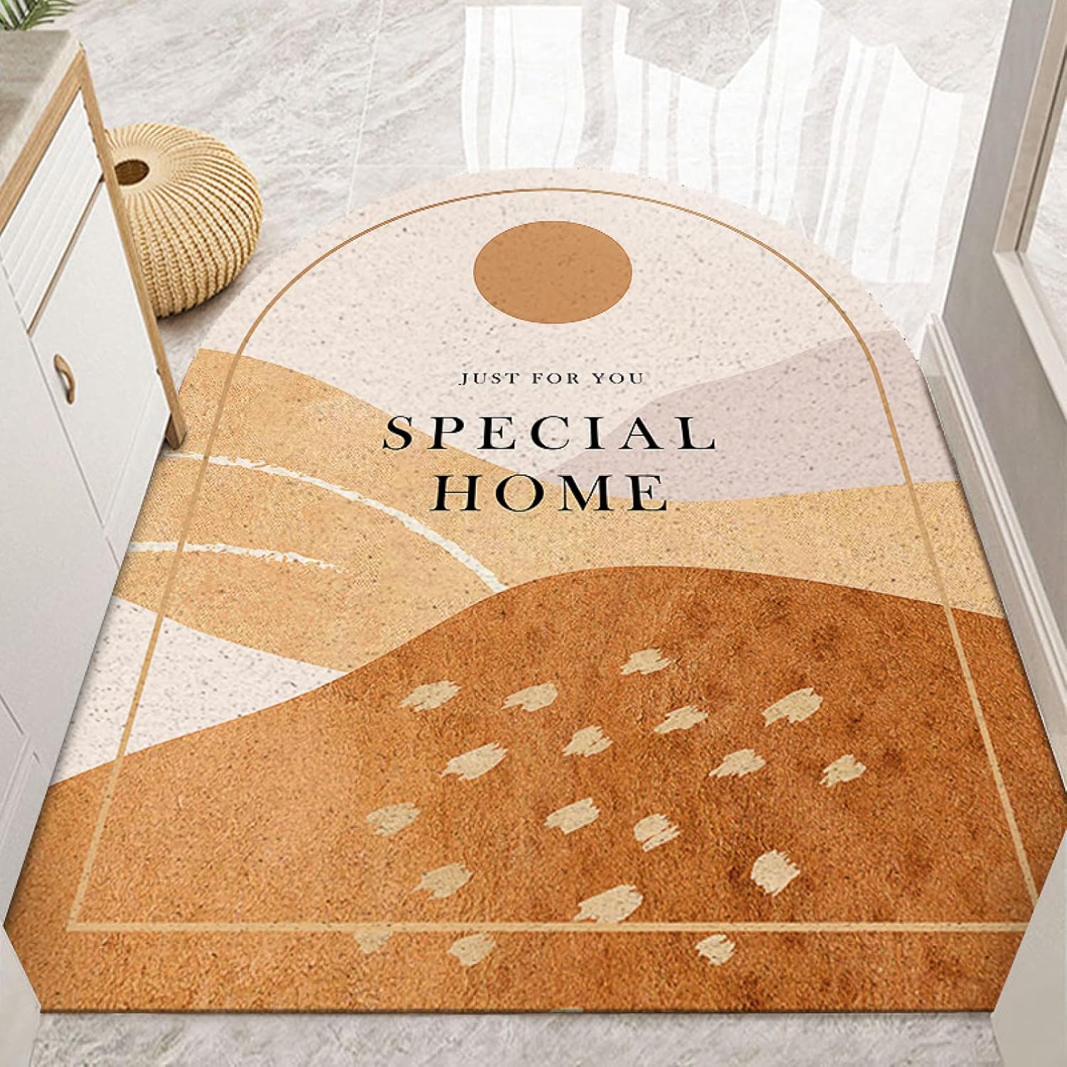 半円マット 玄関マット 足ふきマット 北欧風 100*140cm 丸洗い 泥落とし ドアマット エントランスマット キッチンマット