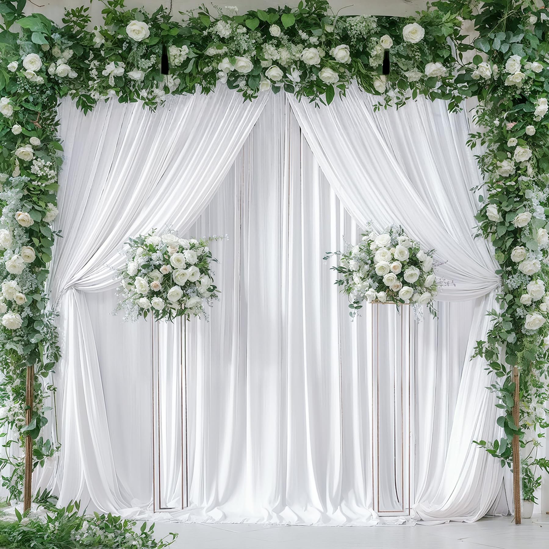 10×12 Ft Wrinkle Free Beige Backdrop Curtain For Weddings Parties, 2 Panels 5×12ft - View #11