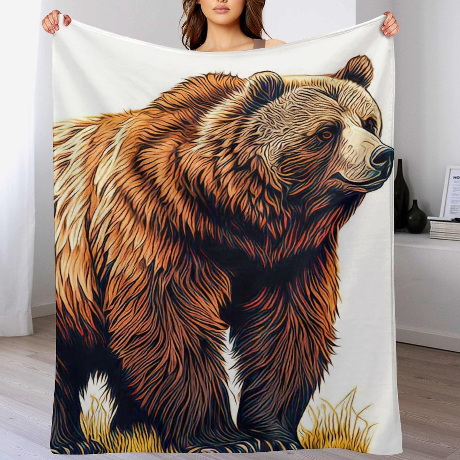 Couverture polaire ours contre le froid d'un lit inconfortable
