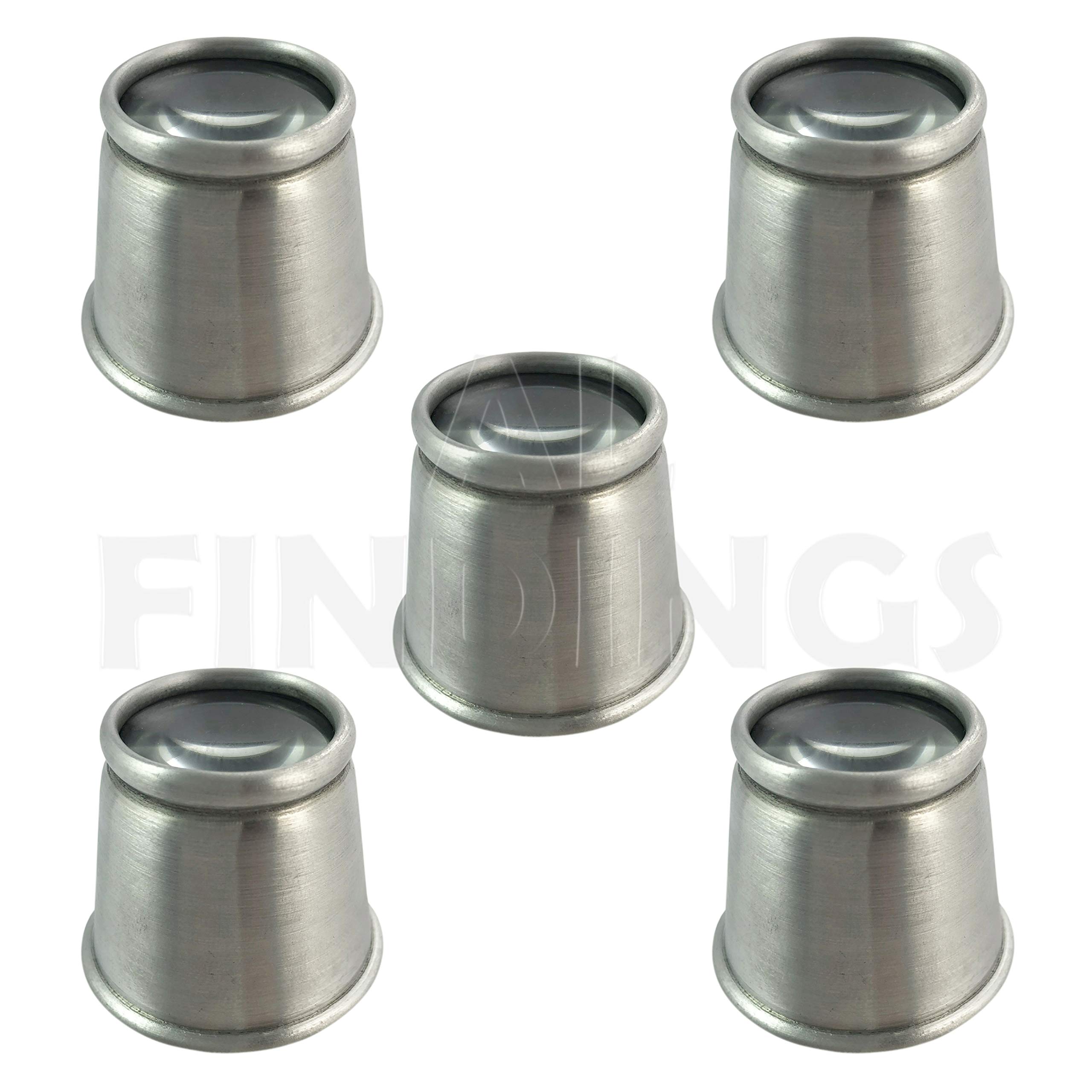 Jewellers Tools Silver 5 Aluminium Loupe Eye Glass Magnifier Magnification 10X, 7X, 5X, 3X, 2X