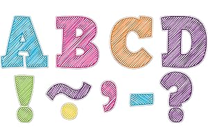 Teacher Created Resources Scribble Bold Block 3" Magnetic Letters