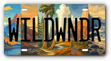 Vanity Novelty License Plate for Front of Cars & Trucks National Parks