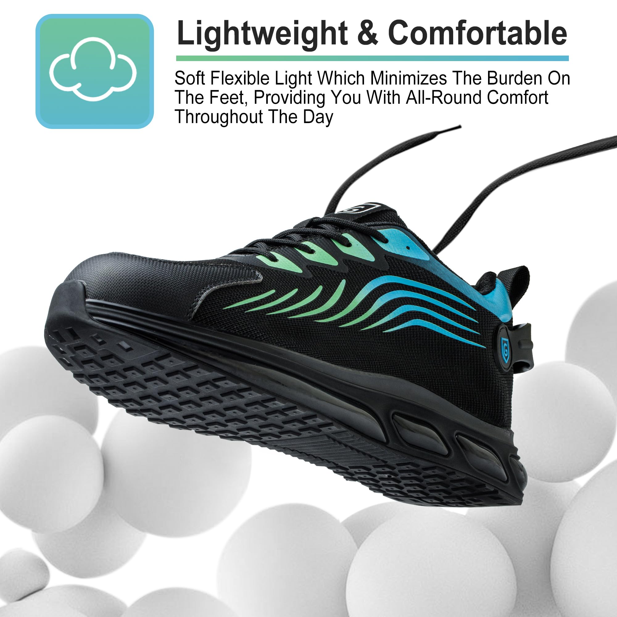 Scarpe Antinfortunistiche Uomo Donna Scarpe Antinfortunistica con Punta in Acciaio Leggero Scarpe da Lavoro Antiforatura Comodo Moda Scarpe Protettive Industriali Ammortizzazione 38EU-46EU