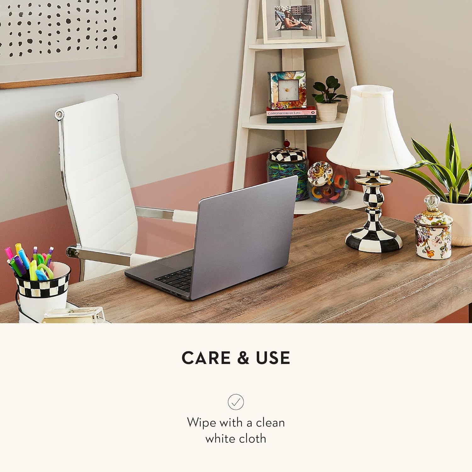 MACKENZIE-CHILDS Desk Clock, Decorative Clock for Kitchen and Living Room, Flower Market Reflections