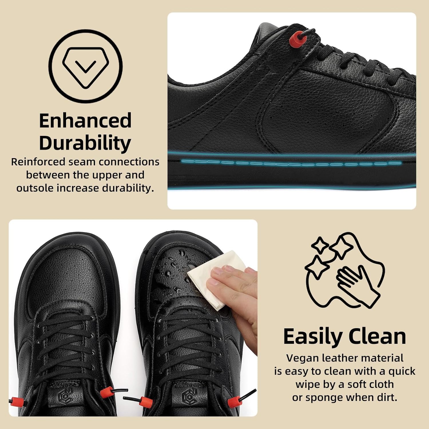 Pulltop Barefoot Wide Toe Box Shoes for Men - Minimalist Barefoot Dress Shoes Sneakers Zero Drop Slip on Walking Non Slip Shoes for Men - Image 6