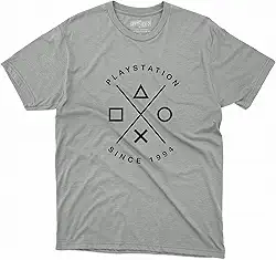 Camiseta Unissex Playstation Game Geek Since 1994 100% Algodão (Cinza, M)