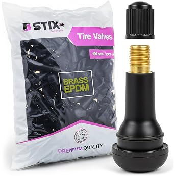 STIX TR413 Rubber Valves Snap-in EPDM Tyre Valves Car Pack of 100
