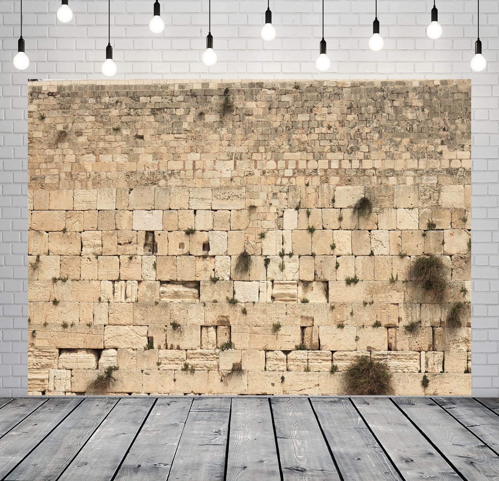 BELECO 2.1x1.5m Fabric Western Wall Backdrop Jerusalem Wailing Wall Backdrop Ancient Stone Wall Judaism Old City Of Jerusalem Israel Backdrop Religious Church Event Decor Photo Booth Studio - View #8