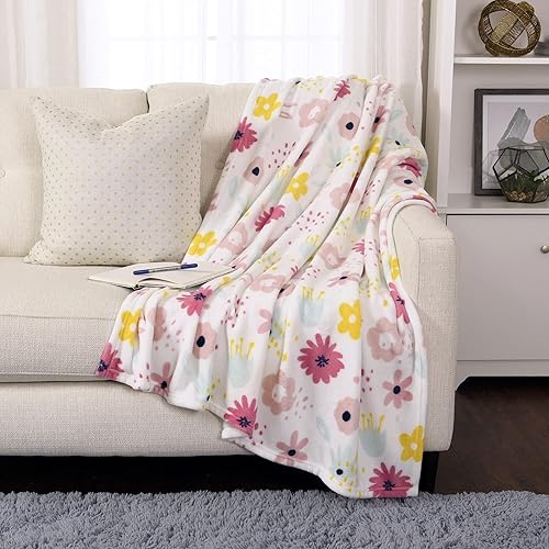 Miniatura 2 de Life Comfort Manta de felpa para niños, flor de primera calidad, suave, grande y cálida, forro polar rosa esponjoso para niños pequeños, regalo