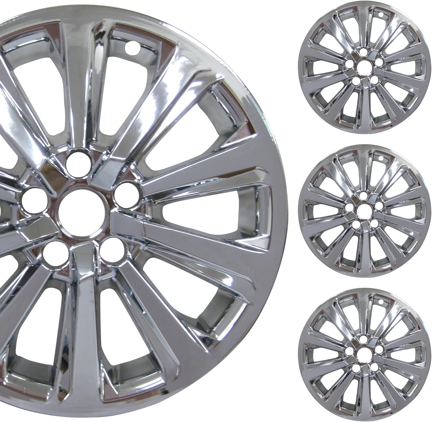 18" Chrome Wheel Skin Set Made for Toyota Grand Highlander XLE (2024-2026) | Durable ABS Plastic Cover | Fits Directly Over OEM Wheel