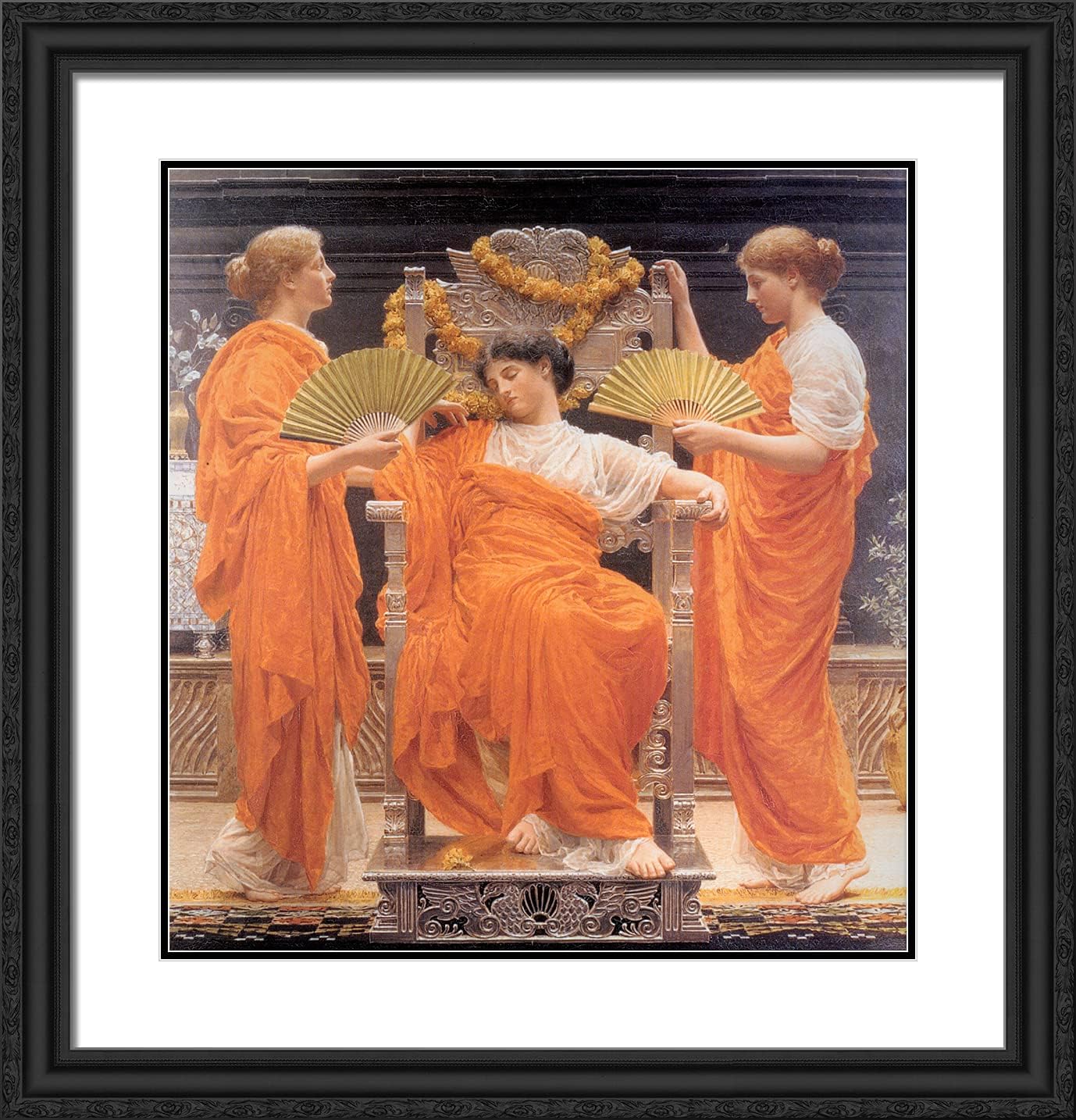 ArtDirect Moore, Albert Joseph 20x21 Gold Ornate Framed Art Print with Double Matting Titled: Midsummer