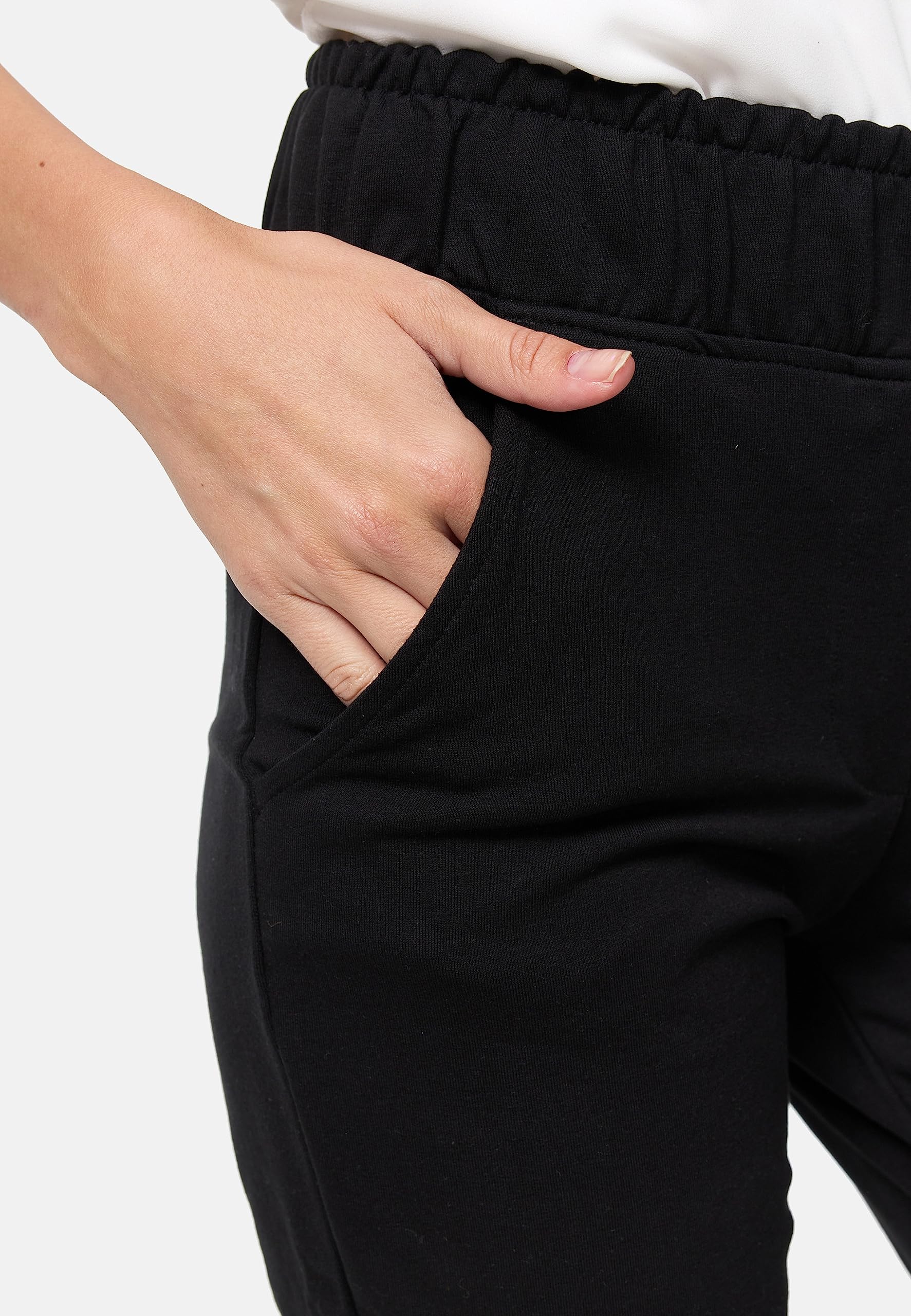 Nur Die Sweat-Hose Relax & Go sportliche bequeme Freizeithose Stretch elastischer Bund verkürzte Länge Damen