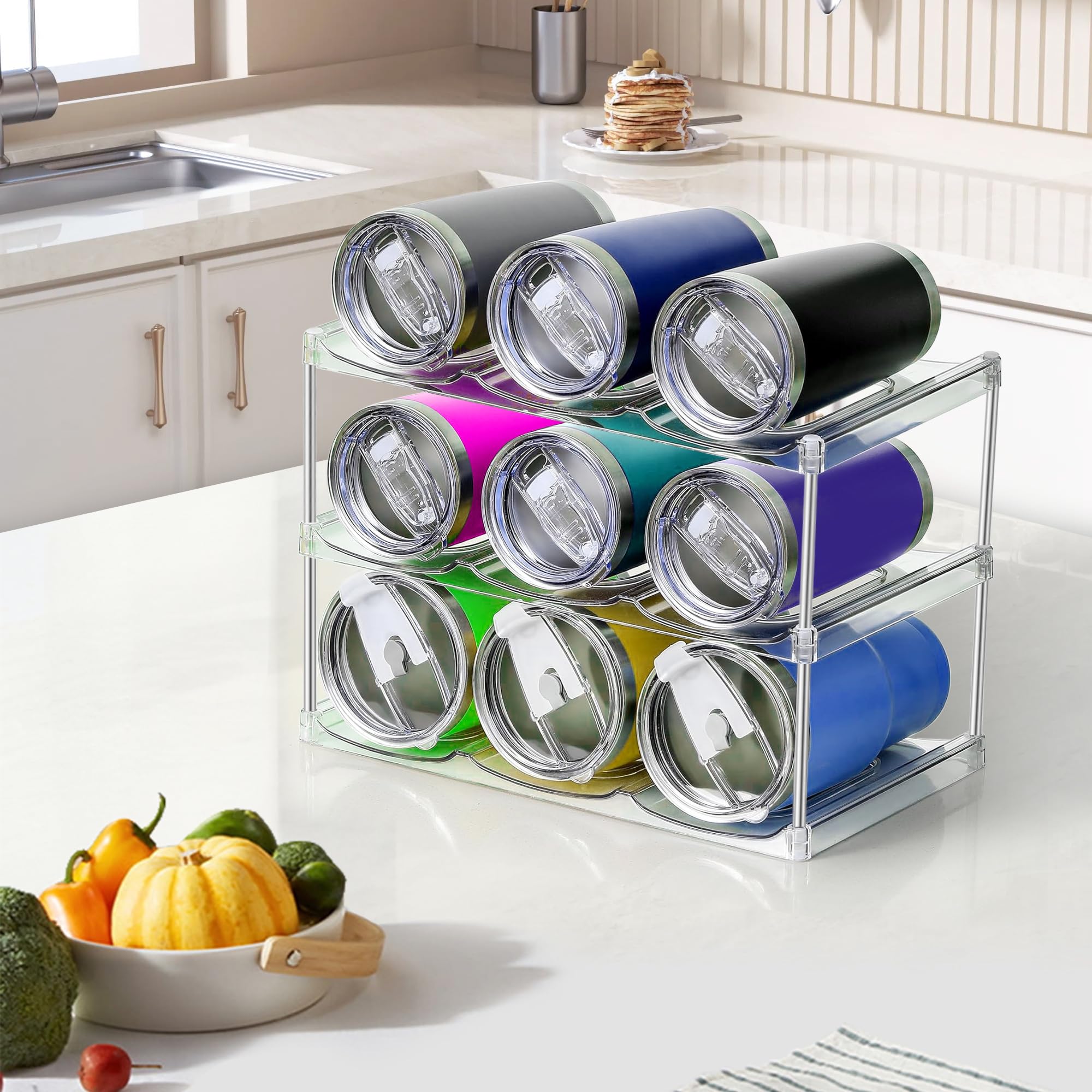 Organizzatore Bottiglie Acqua Impilabile - Per Dispensa