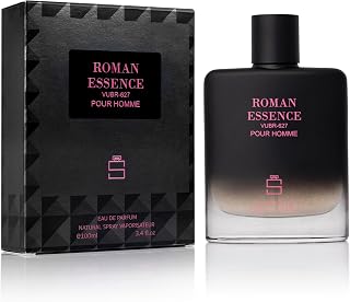 ROMAN ESSENCE for Men Inspired by Born in Roma Uomo, Spicy Cologne, 3.4 oz | Notes of violet leaf, salt, sage, ginger, vetiver, woods. Fresh woody scent for daily wear. Long lasting EDT. 100ml