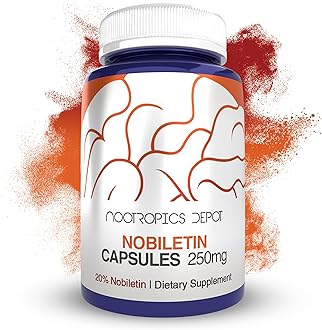 Nobiletin Capsules | 250mg | 30 Count | 20% Extract | Citrus aurantium | May Help Suppot Cognitive & Metabolic Function | May Help Promote Cardiovascular Function