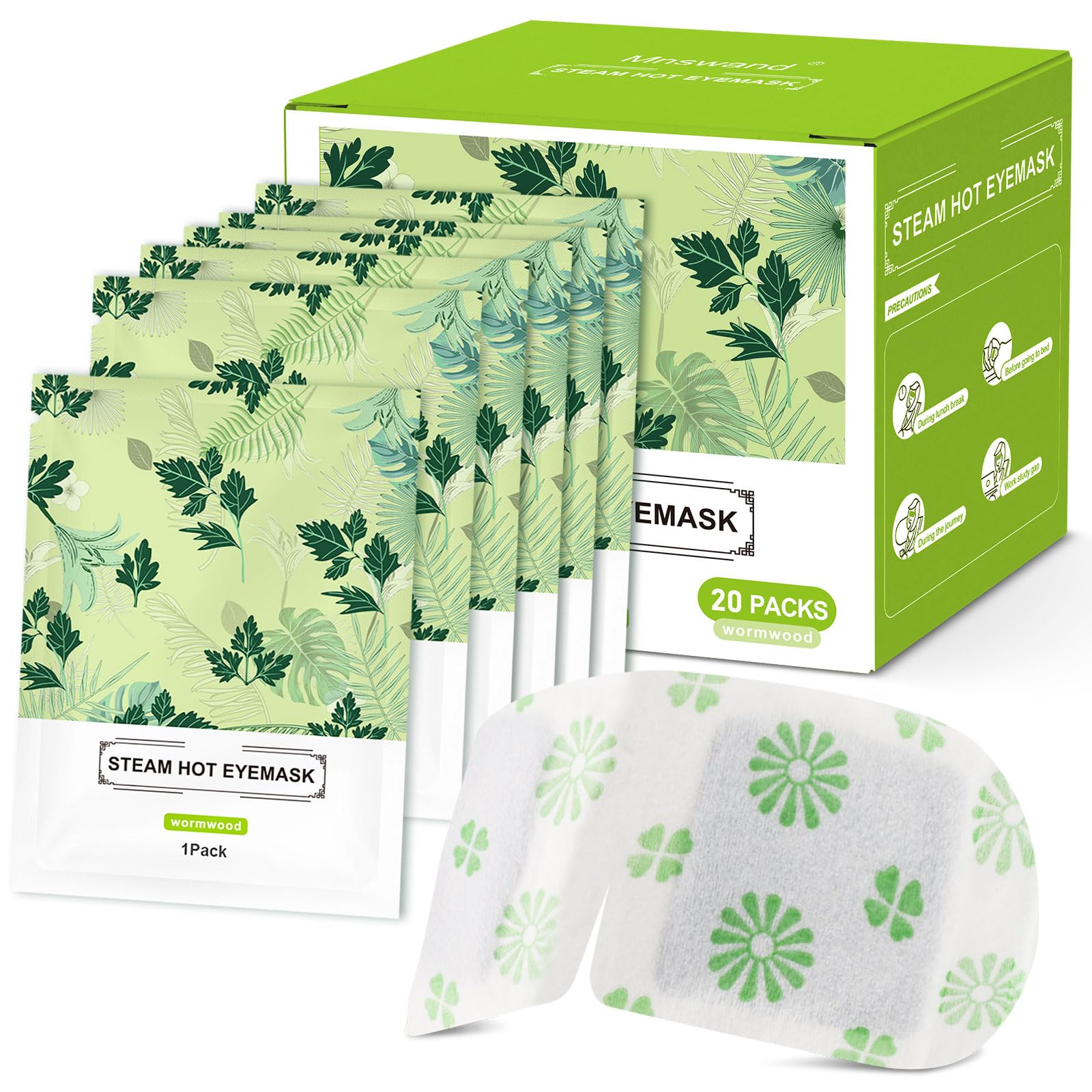 Amazon.com: Mnswand 20 Packs Steam Eye Mask, Wormwood Steam Eye
