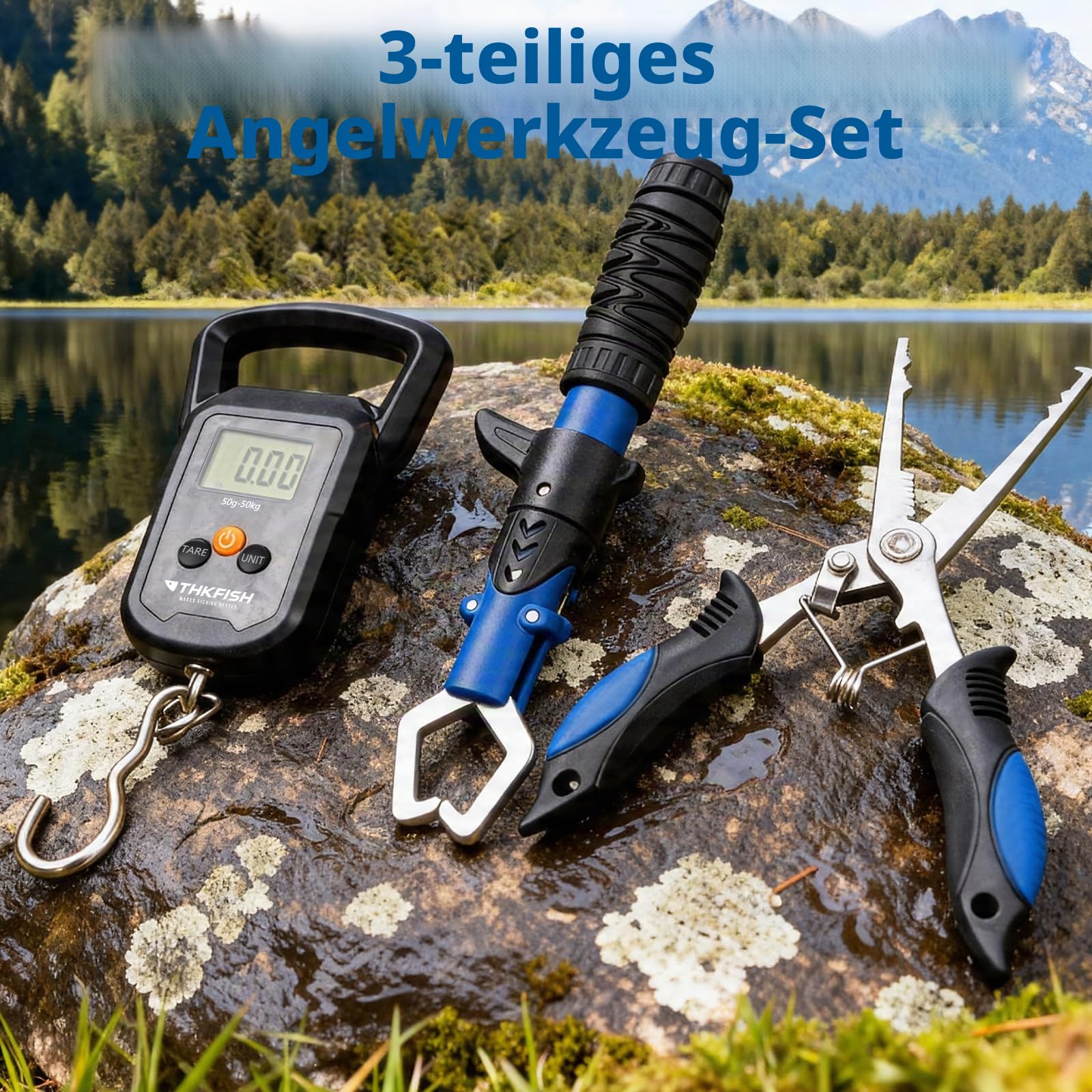 THKFISH Angelrute und Rolle Combo mit Angeln Rucksack, Angelset Anfänger Komplett mit Kohlefaser Teleskop-Angelrute, Angelwerkzeuge, Spinnrolle, Baitcast Zubehör für Salz-/Süßwasser