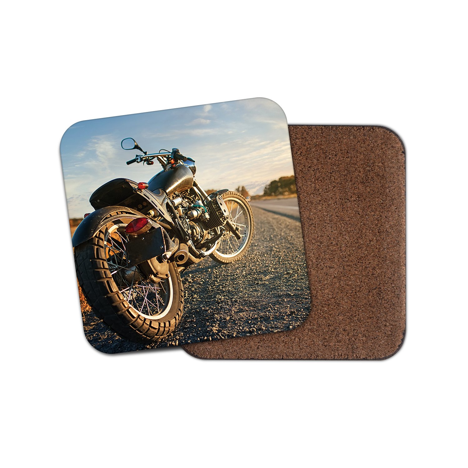 1 x Retro Motorcycle Cork Backed Drinks Coaster - Dad Brother Uncle Motorbike #8210