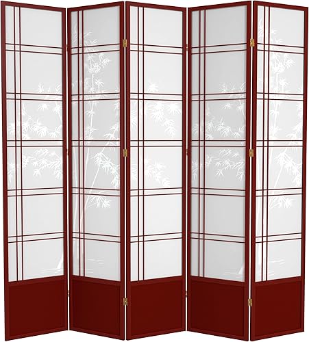 Miniatura 56 de Oriental Furniture - Pantalla Shoji para árbol de bambú de 7 pies de alto, color miel, 6 paneles Miel,Natural,Negro