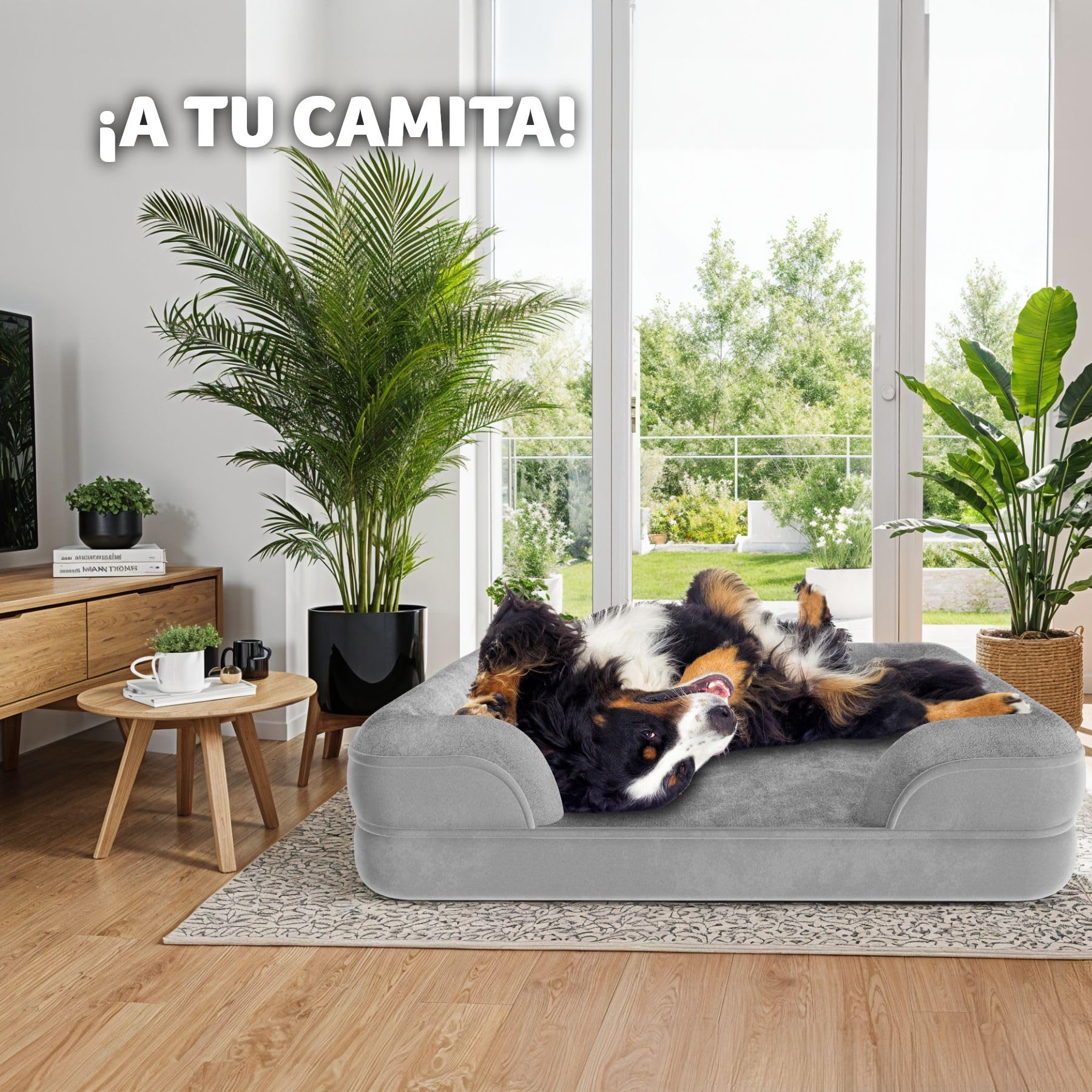 tectake® Cama Perro Ortopédica, Acolchado Espuma Viscoelástica, Funda Impermeable Lavable, Base Antideslizante, Cama Perros Grandes y Medianos, Confort, Colchoneta Espuma, Mascotas, Sofa Perro - XL