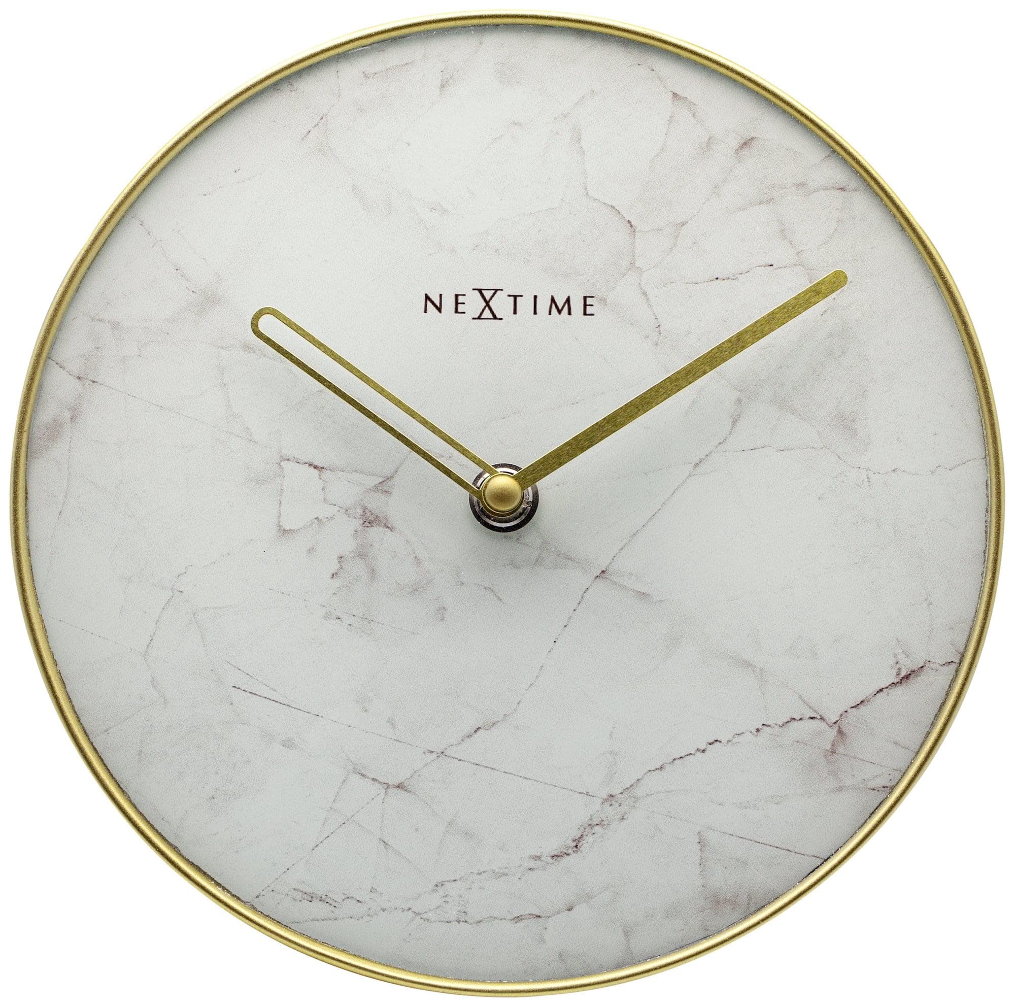 Nextime Tischuhren, Metall und Kunststoff, Weiß, Ø 20 cm