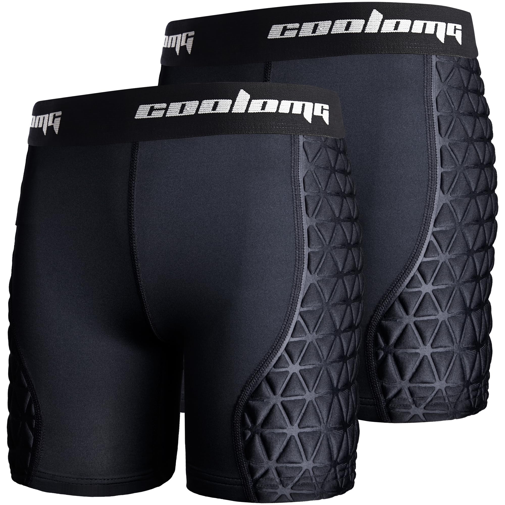 COOLOMG Women Sliding Shorts Softball Padded Slider Shorts for Baseball Football Lacrosse Cricket - 2 Pack