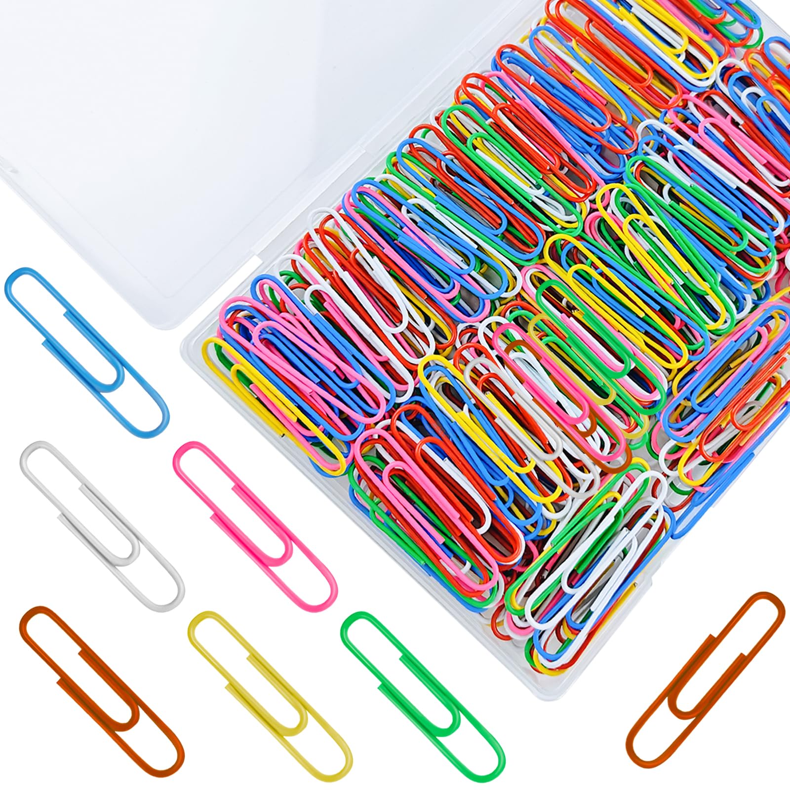 200Pcs Colored Paper Clips, 2 Inch Assorted, Binder Clips, Large, Rust Resistant & Reusable