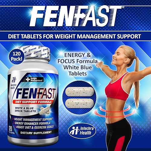 Miniatura 5 de FASTCUT FenSuplemento de control de peso rápido con potente impulso de energía 120 tabletas blancas y azules