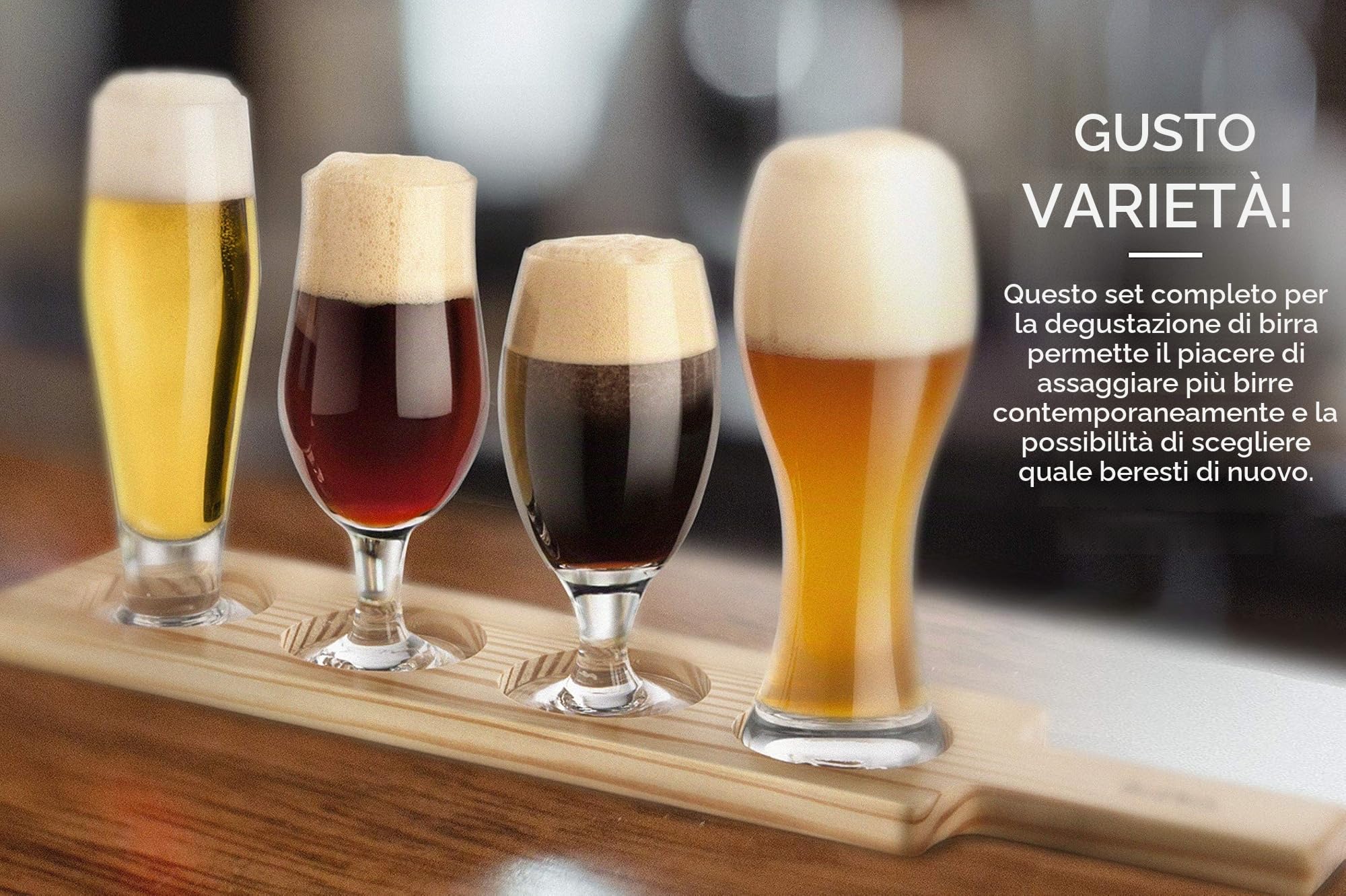 Degustazione di birra: set di 6 bicchieri
