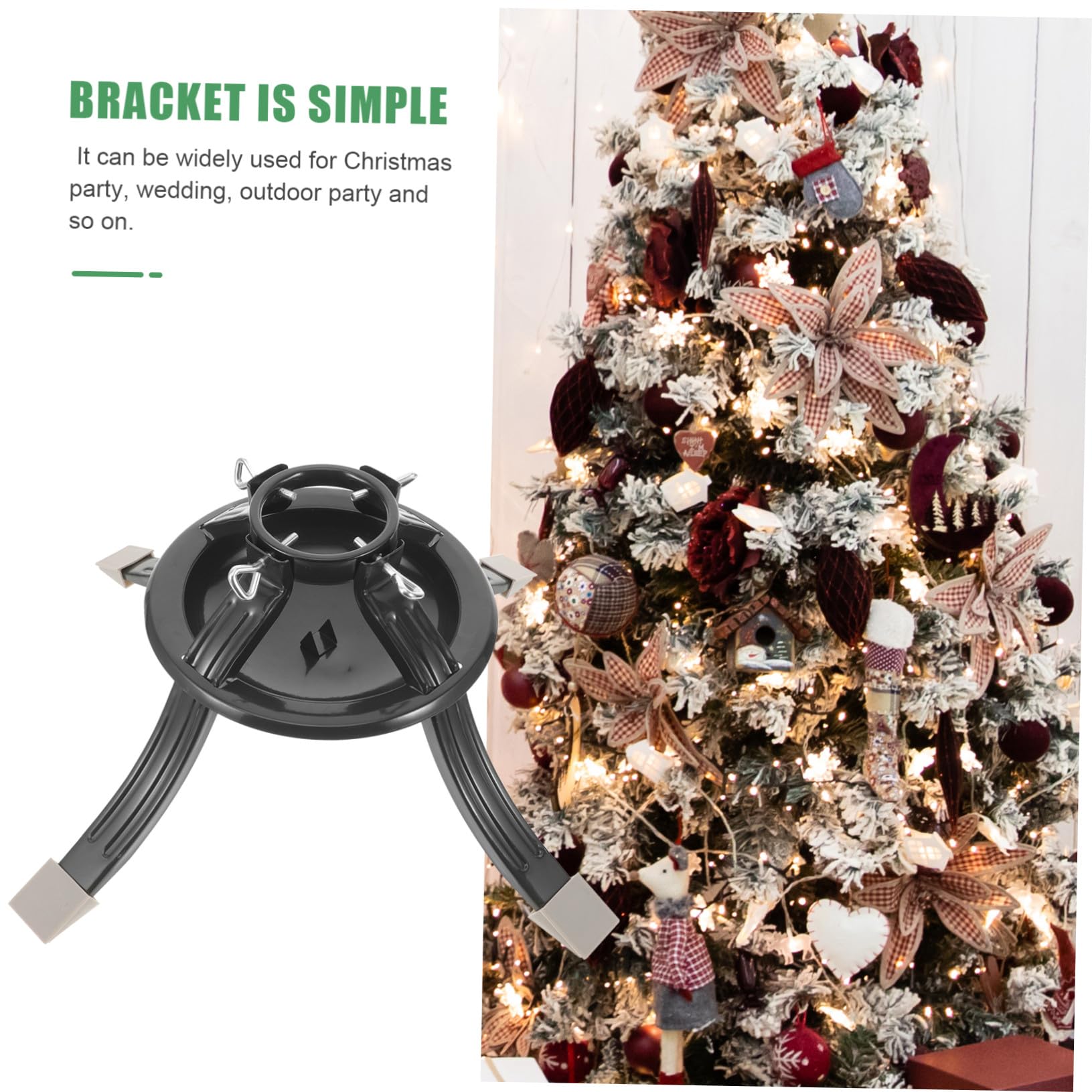 Support pour Sapin de Noël Socle Rond Robuste Support Amovible pour Sapin de Noël Étagère Intérieure
