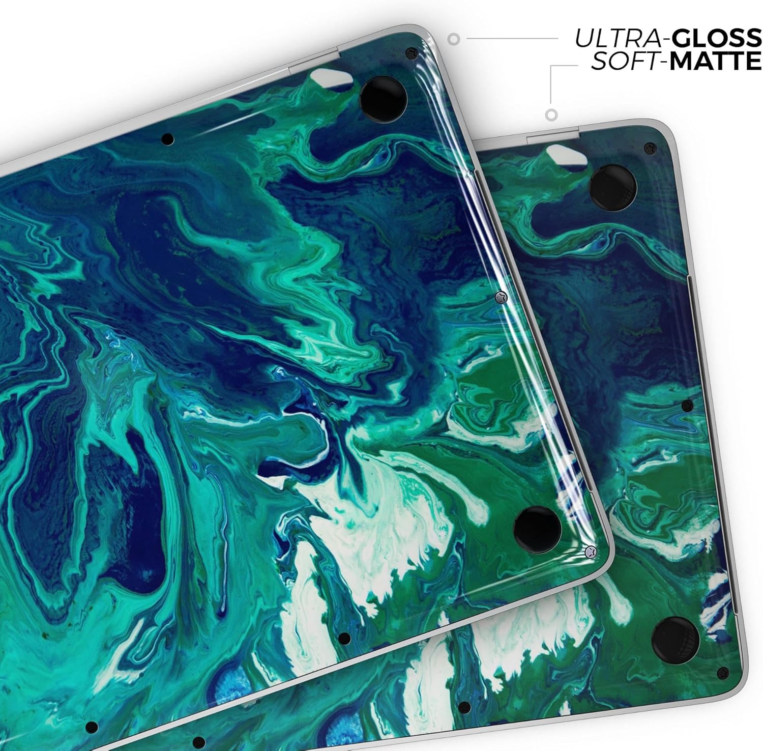 DesignSkinz - Compatible with MacBook Pro 16" M3/M4 (A2991/A3403) - Skin Decal Protective Scratch Resistant Vinyl Wrap - Teal Oil Mixture
