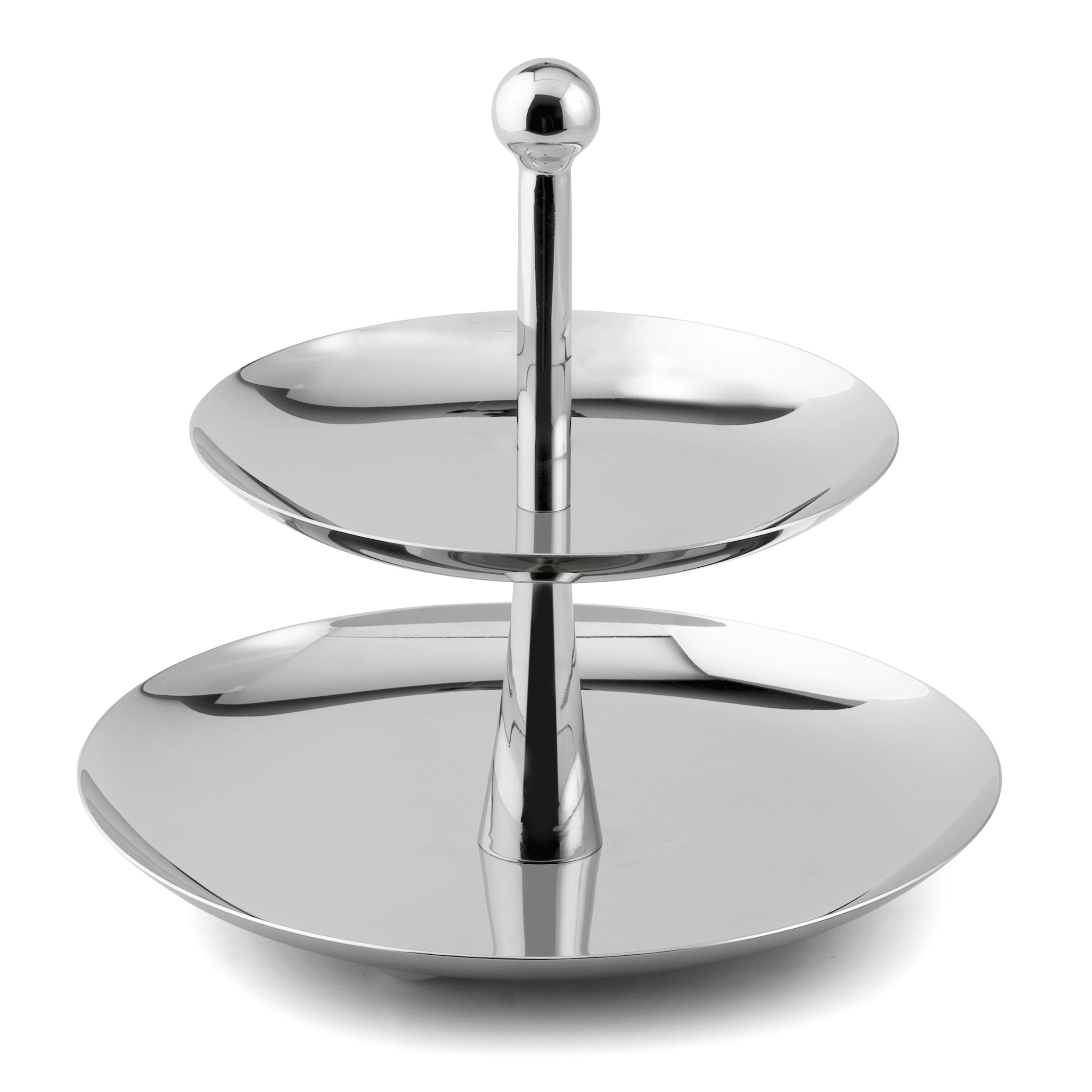 Weis Etagere with 2 Dishes, Silver