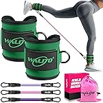 WALITO Ankle Resistance Bands with Cuffs, Ankle Bands for Working Out, Ankle Straps for Women, Exercise Bands for Legs and Butt, Booty Workout Equipment for Kickbacks Hip Fitness Training