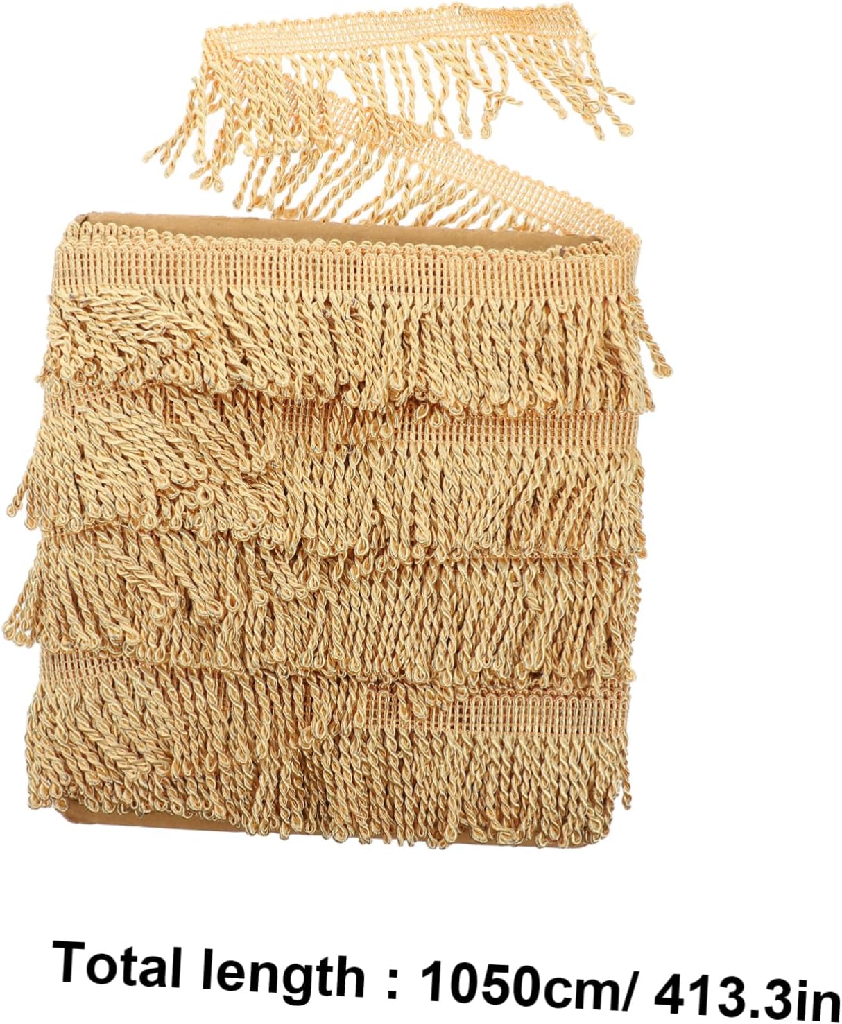 Golden Polyester Yarn Tassel Curtain Trim for DIY Craft Edging