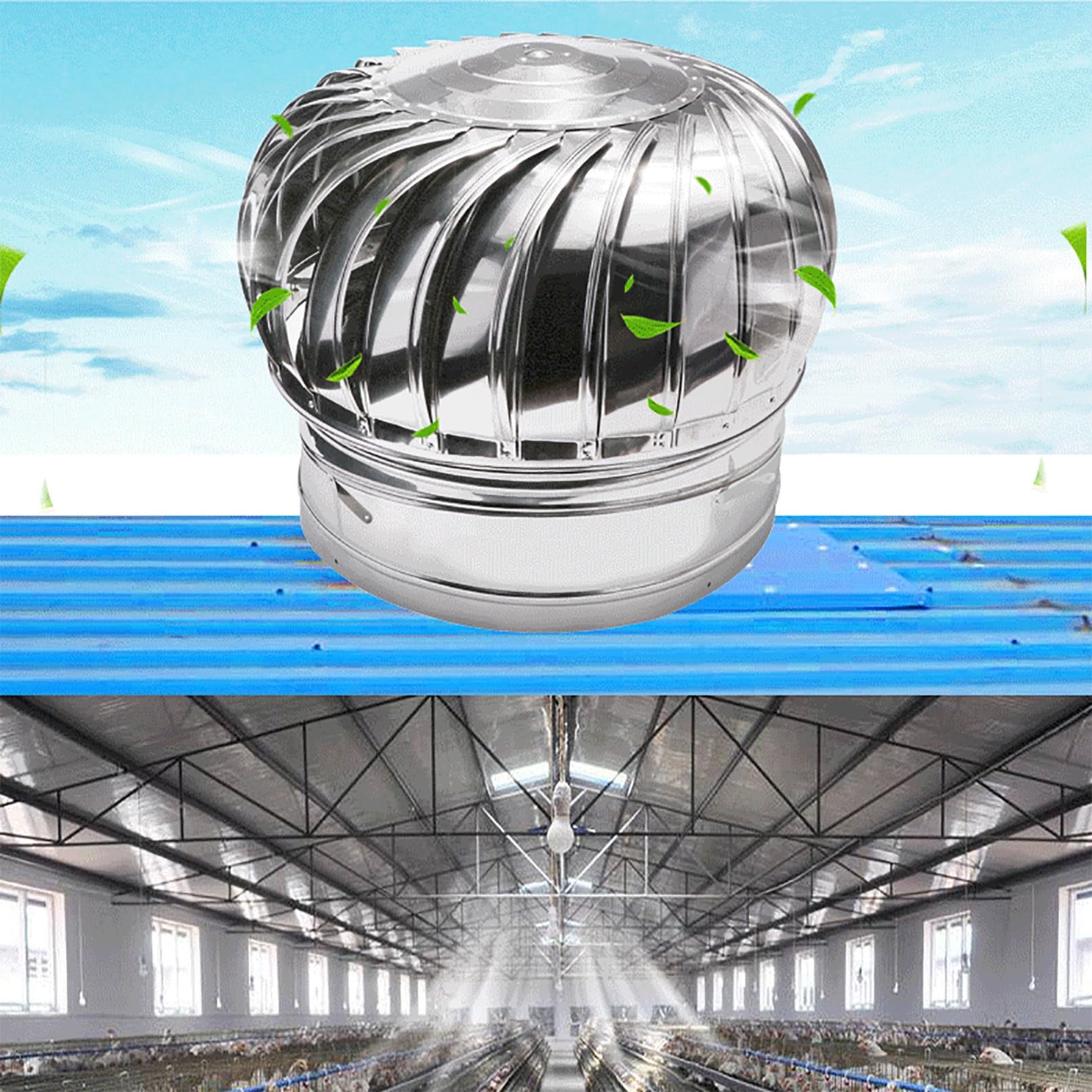 Wind Turbine Roof Vents Roof Vent Whirlybird Roof Vent 4~16 Inch