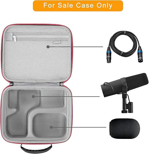 Vista 10 de RLSOCO Funda para micrófono dinámico vocal Shure SM7B/micrófono USB para podcast Shure MV7 Gris