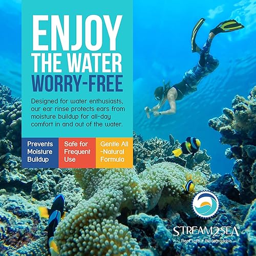 Miniatura 3 de Stream2Sea Water Sport - Enjuague de oídos para nadadores, buceadores y surfistas, 1 onza líquida, gotas naturales biodegradables para los oídos